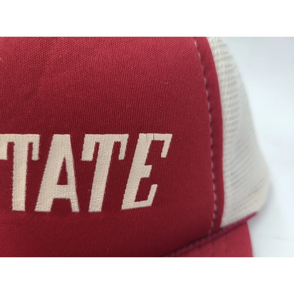 Vintage Ohio State University Buckeyes Mesh‎ Trucker Snapback Hat Cap NCAA Red